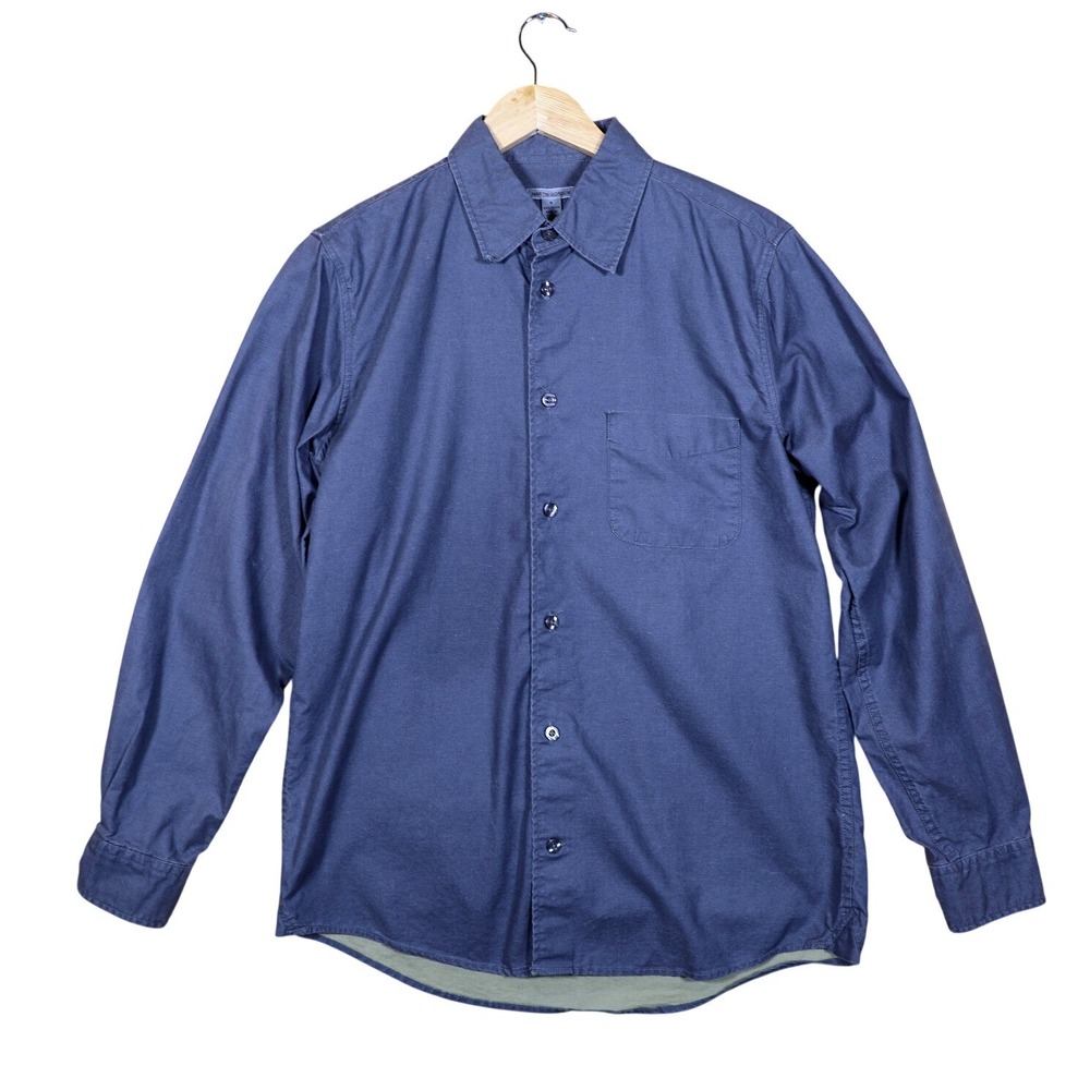 Martin Gordon‎ Mens Medium Blue Long Sleeve Button Up Work Shirt Casual